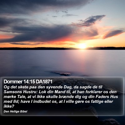 Dommer 14:15 DA1871 Bible Verse Image