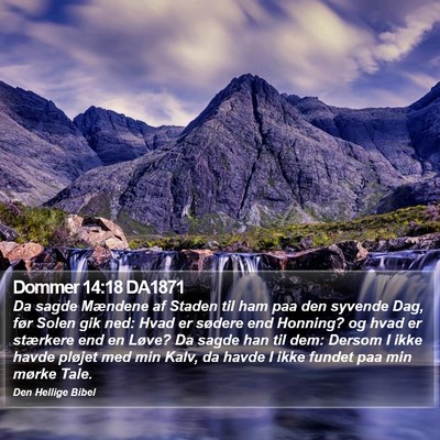 Dommer 14:18 DA1871 Bible Verse Image