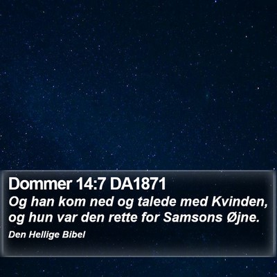 Dommer 14:7 DA1871 Bible Verse Image