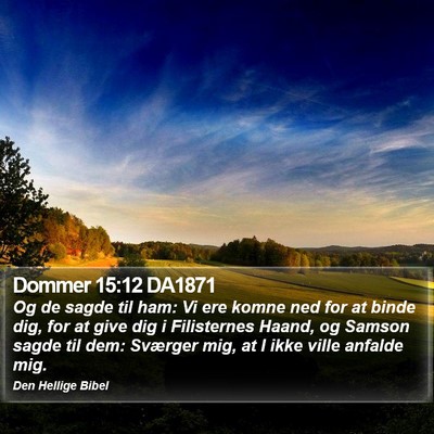Dommer 15:12 DA1871 Bible Verse Image