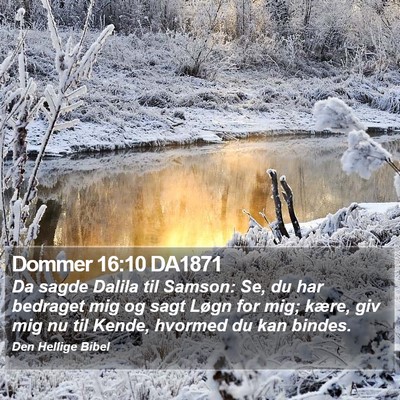 Dommer 16:10 DA1871 Bible Verse Image