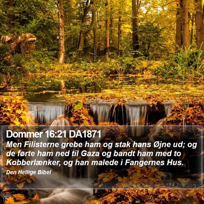 Dommer 16:21 DA1871 Bible Verse Image