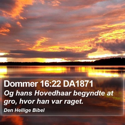 Dommer 16:22 DA1871 Bible Verse Image