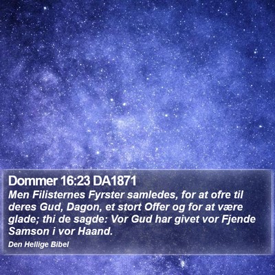 Dommer 16:23 DA1871 Bible Verse Image