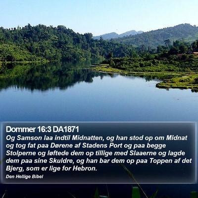 Dommer 16:3 DA1871 Bible Verse Image