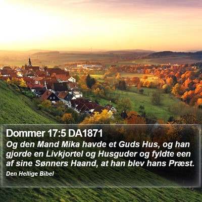 Dommer 17:5 DA1871 Bible Verse Image