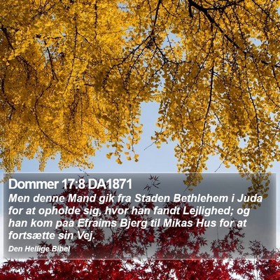 Dommer 17:8 DA1871 Bible Verse Image