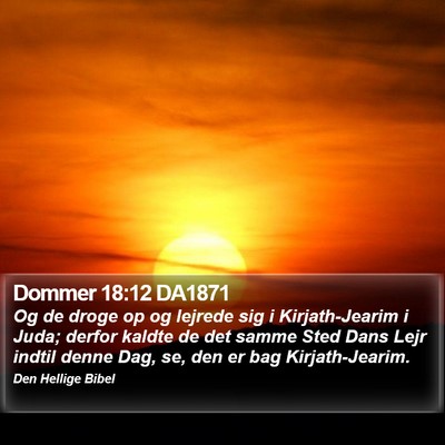 Dommer 18:12 DA1871 Bible Verse Image