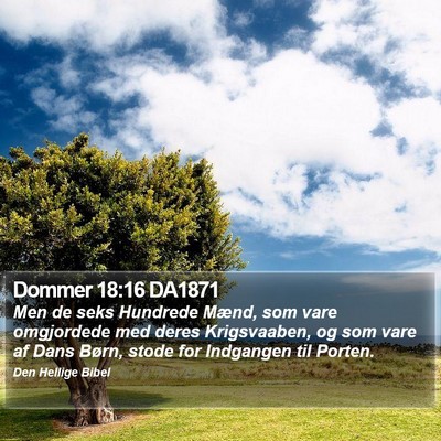 Dommer 18:16 DA1871 Bible Verse Image
