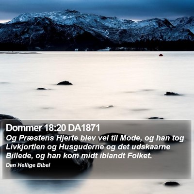 Dommer 18:20 DA1871 Bible Verse Image