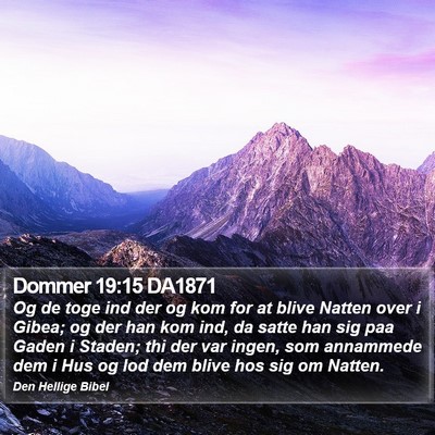 Dommer 19:15 DA1871 Bible Verse Image