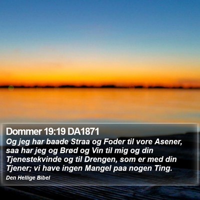 Dommer 19:19 DA1871 Bible Verse Image