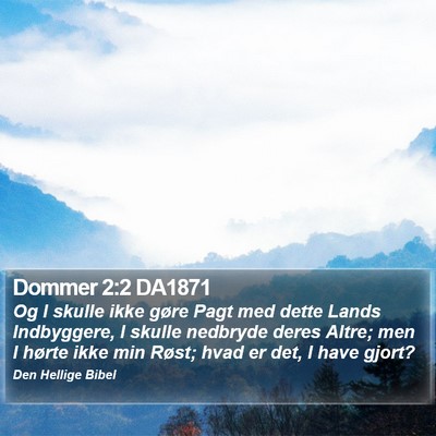 Dommer 2:2 DA1871 Bible Verse Image