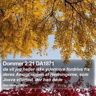 Dommer 2:21 DA1871 Bible Verse Image