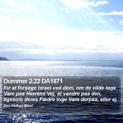 Dommer 2:22 DA1871 Bible Verse Image