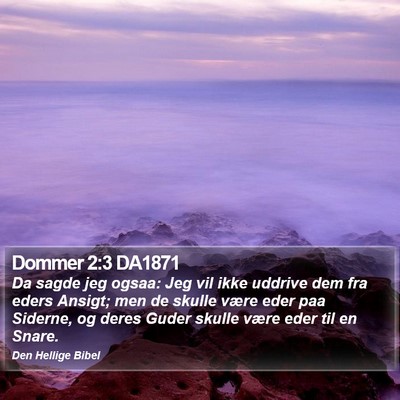 Dommer 2:3 DA1871 Bible Verse Image