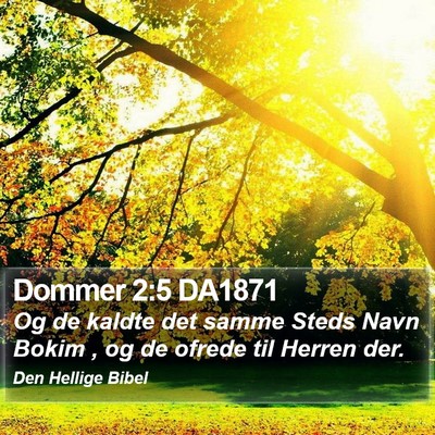 Dommer 2:5 DA1871 Bible Verse Image