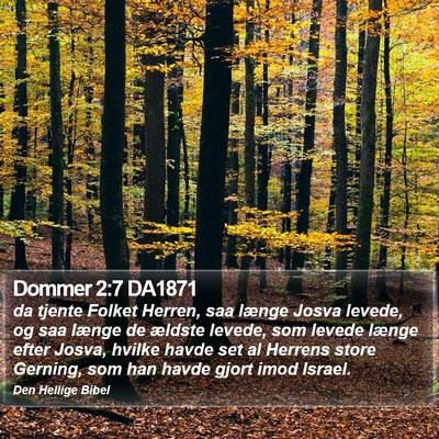 Dommer 2:7 DA1871 Bible Verse Image