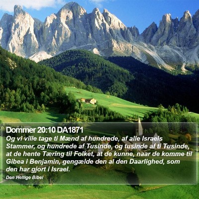 Dommer 20:10 DA1871 Bible Verse Image