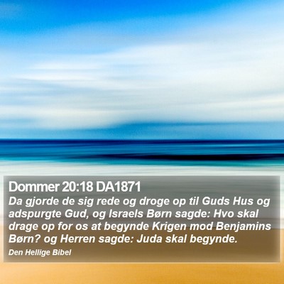 Dommer 20:18 DA1871 Bible Verse Image