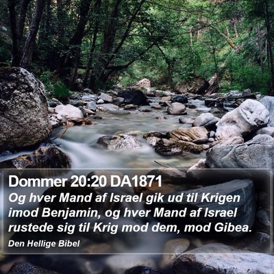 Dommer 20:20 DA1871 Bible Verse Image
