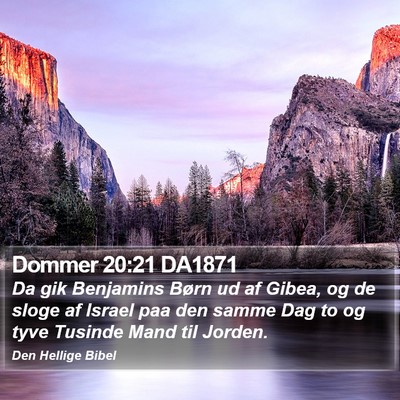 Dommer 20:21 DA1871 Bible Verse Image