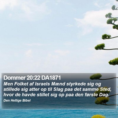 Dommer 20:22 DA1871 Bible Verse Image