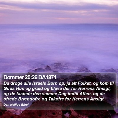 Dommer 20:26 DA1871 Bible Verse Image