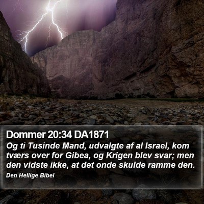 Dommer 20:34 DA1871 Bible Verse Image