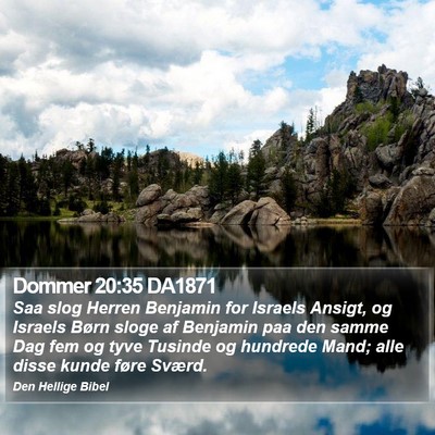 Dommer 20:35 DA1871 Bible Verse Image