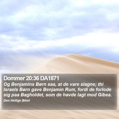 Dommer 20:36 DA1871 Bible Verse Image