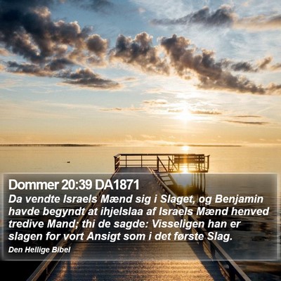 Dommer 20:39 DA1871 Bible Verse Image