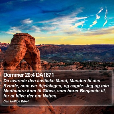 Dommer 20:4 DA1871 Bible Verse Image