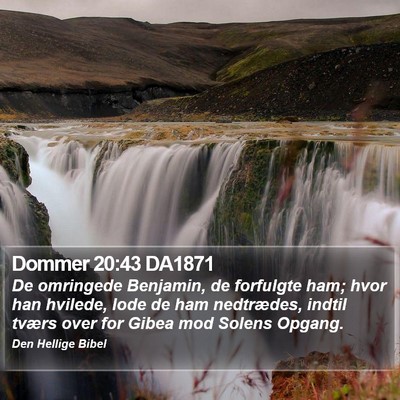 Dommer 20:43 DA1871 Bible Verse Image
