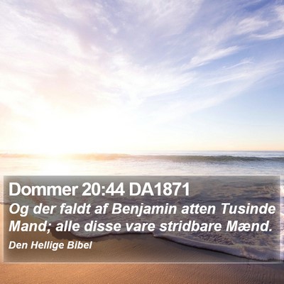 Dommer 20:44 DA1871 Bible Verse Image