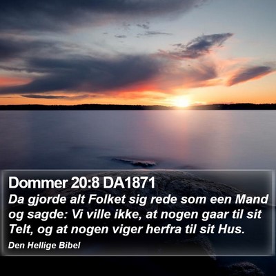 Dommer 20:8 DA1871 Bible Verse Image