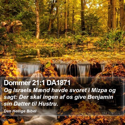Dommer 21:1 DA1871 Bible Verse Image