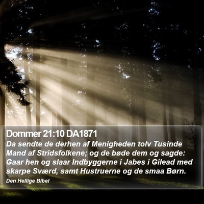Dommer 21:10 DA1871 Bible Verse Image