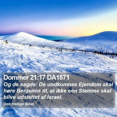 Dommer 21:17 DA1871 Bible Verse Image