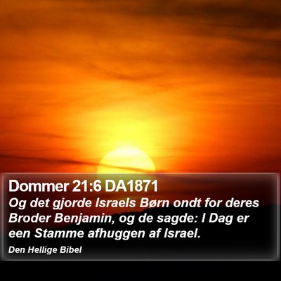 Dommer 21:6 DA1871 Bible Verse Image