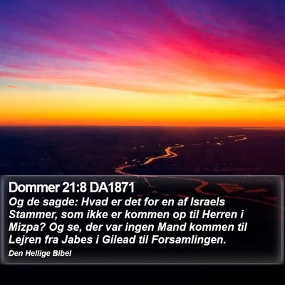 Dommer 21:8 DA1871 Bible Verse Image