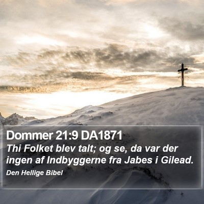 Dommer 21:9 DA1871 Bible Verse Image