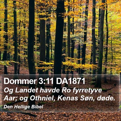 Dommer 3:11 DA1871 Bible Verse Image