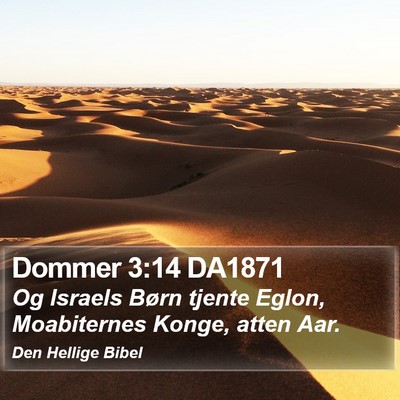 Dommer 3:14 DA1871 Bible Verse Image