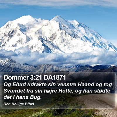 Dommer 3:21 DA1871 Bible Verse Image