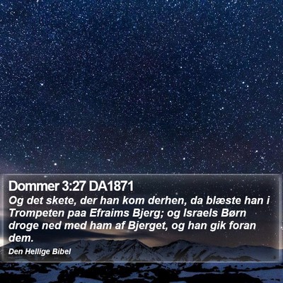 Dommer 3:27 DA1871 Bible Verse Image