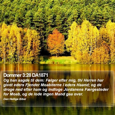 Dommer 3:28 DA1871 Bible Verse Image
