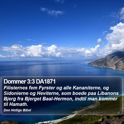 Dommer 3:3 DA1871 Bible Verse Image