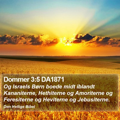 Dommer 3:5 DA1871 Bible Verse Image