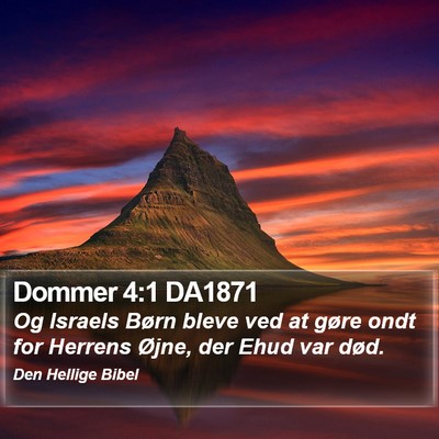 Dommer 4:1 DA1871 Bible Verse Image